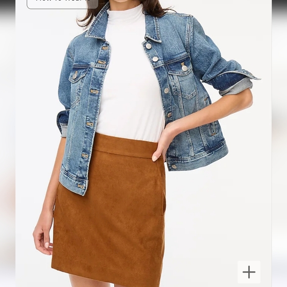 J. Crew Dresses & Skirts - J. Crew Faux Suede Brown Skirt